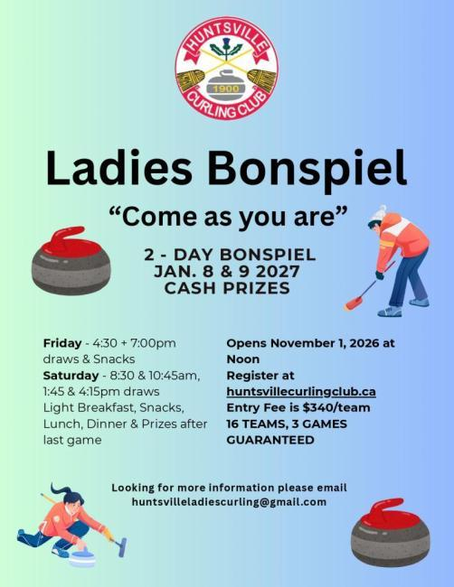 Ladies Bonspiel "Come as You Are" - Late Draw 7:00pm Friday